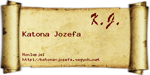 Katona Jozefa névjegykártya